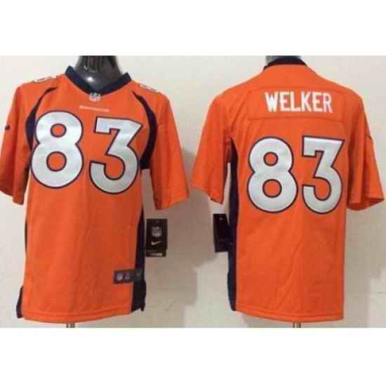 Youth Nike Denver Broncos 83 Wes Welker Orange Team Color Stitched NFL Jersey